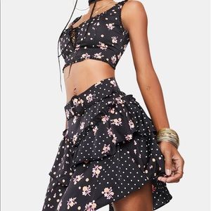 For Love And Lemons Camellia Set Top and Skirt XS